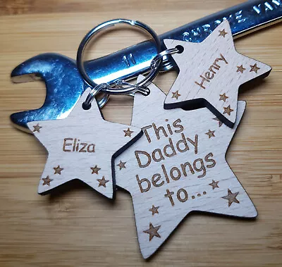 Personalised Fathers Day Gift Gifts For Her Him Keyring Daddy Grandad Uncle Dad • £9.99