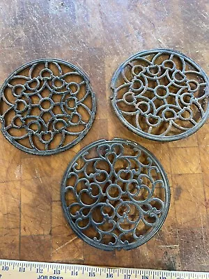 Antique VTG  Round Cast Iron Heat Grate  Or Stove Cover?  6.5 Inch • $30