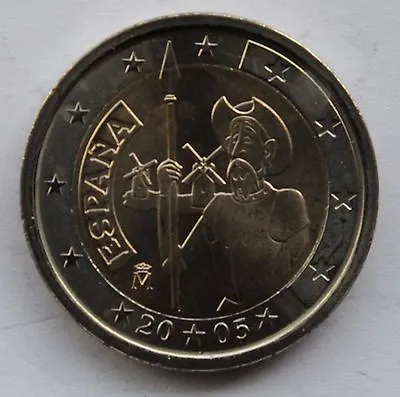 SPAIN - 2 € Commemorative Euro Coin 2005 - Don Quijote De La Mancha • $8.95