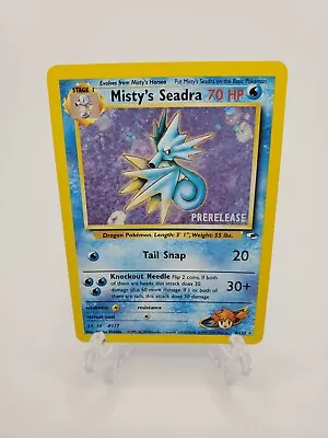 Misty’s Seadra 9/132 - Gym Heroes - Prerelease Promo - Holo - Pokemon 2000 - VLP • $7.97