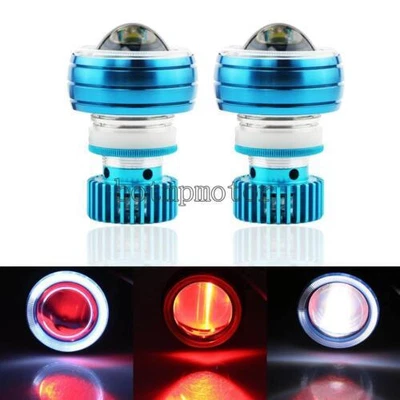 $77.10 • Buy 2PCS LED Headlight Projector Lens Halo For Yamaha YZF R1 R6 YZF600R YZF750R