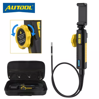 Two-Ways 210° Steering Articulating Borescope Inspection Camera 6.35mm Lens IP67 • $159