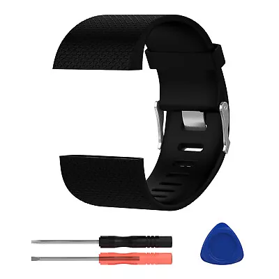 Silicone Watch Band Strap Bracelet Wristband Tool Kit For Fitbit Surge Watch • $16.98