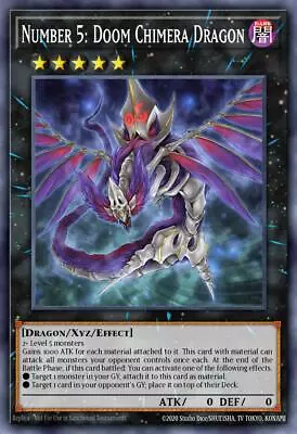 Number 5: Doom Chimera Dragon - DANE-EN092 Super Rare | Yu-Gi-Oh! Card • $2.90