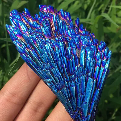 £5.69 • Buy Natural Quartz Crystal Gem Rainbow Titanium Cluster Mineral Specimen Healing UK