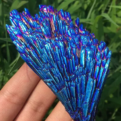 £5.69 • Buy Natural Quartz Crystal Gem Rainbow Titanium Cluster Mineral Specimen Healing UK