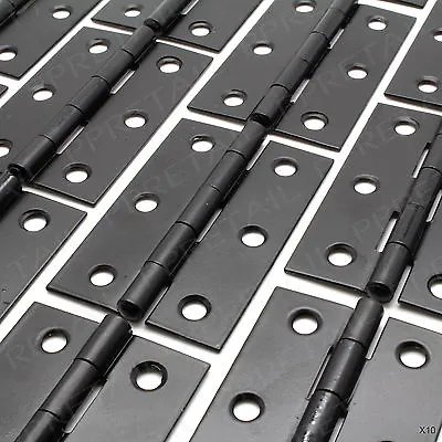 3  BUTT HINGES Black Classic Country Style Door 10 Pairs 75mm 1838 Big Bulk Buy • £13.12