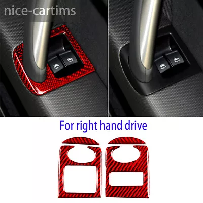 For Audi TT 8n 8J MK123 2008-2014 RHD Window Lift Switch Button Cover Red Carbon • $18.98