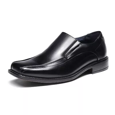 Men's Dress Shoes Loafer Shoes Leather Lined Slip On Shoes Black US Wide Size • $42.99