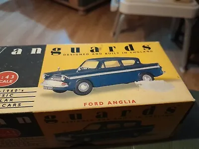 £5.99 • Buy Vanguards VA1000 Ford Anglia (Navy Blue) Diecast Car Model, 1:43 Scale, Gift