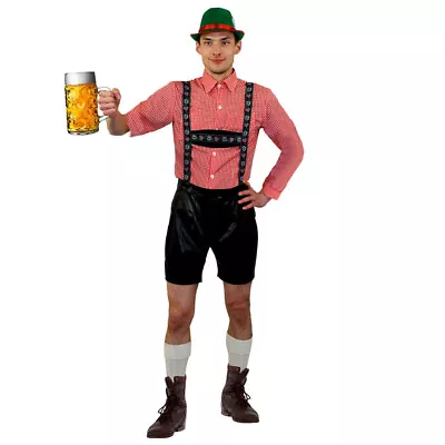 £19.99 • Buy Mens Bavarian Costume German Beer Festival Lederhosen Oktoberfest Fancy Dress