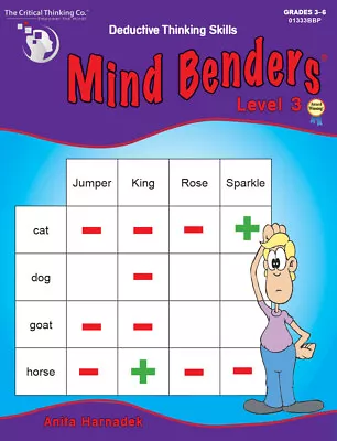 Mind Benders Level 3 Workbook Deductive Thinking Skills Puzzles (Grades 3-6) • $10.99