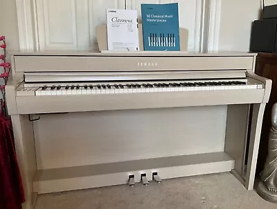 Yamaha Clavinova CLP735WA Digital Piano In White Ash With Headphones And Bench • £1125