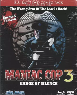 Maniac Cop 3 (1992) (Blu-ray + DVD 2013 Blue Underground) W/slipcover • $19.99