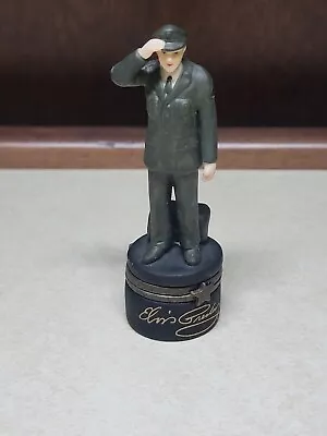 Elvis Presley In The Army PHB Porcelain Hinged Box Mini Statue • $10