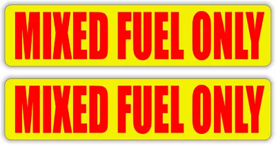 2x MIXED FUEL ONLY Vinyl Stickers Decals Door Labels Truck Gasoline Oil 2-Stroke • $3.67