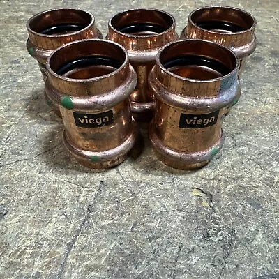 Lot Of 4 Streamline VIEGA PROPRESS Coupling NO Stop 1  X 1  Copper Sleeve • $25