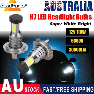2x H7 LED Car Headlight Bulb 110W 30000LM 6000K Super White Bright High Low Beam • $19.99