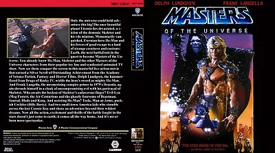 MASTERS OF THE UNIVERSE 1987 Blu-ray Cover W/ Empty Case (No Discs) VHS STYLE • $16