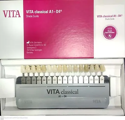 VITA 100% Original Classical Tooth ShadeGuide 16 Authentic Colours A1-D4 GERMANY • $125.83