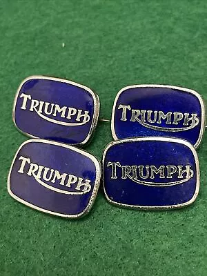 £38 • Buy 4 Vintage Original Blue Triumph Pin Badges RHPS Rocky Horror Frank N Furter