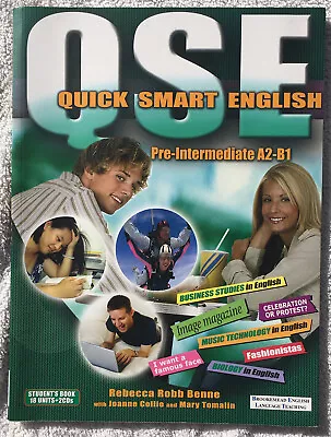 QSE Quick Smart English Pre-intermediate Student's Book With 2 CDs New Edition • £8