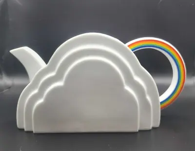 Rare Vintage 1978 Vandor San Francisco Porcelain Clouds & Rainbow Teapot W/O Lid • $299.99