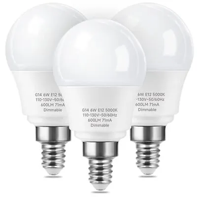 LED Ceiling Fan Light Bulbs Dimmable E12 Small Base Light Bulb 5000K Daylight... • $14.61