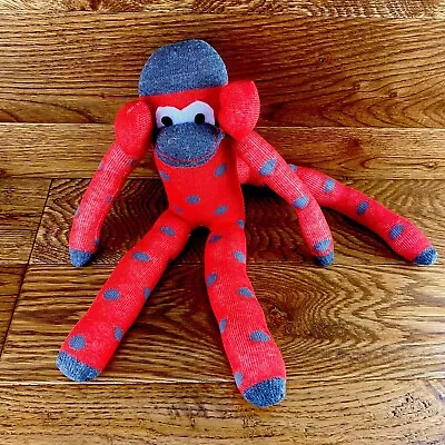 £14.99 • Buy Red Sock Monkey Soft Stuffed Animal Toy Handmade Kids Buddy Friend Novelty Funny