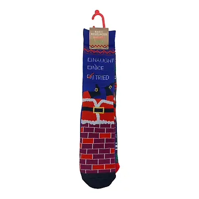 Basic Resources HoHoHo Collection Men's 2Pk Chimney Santa Crew Socks B94 • $4.99