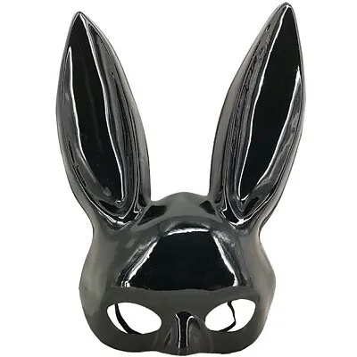 £9.99 • Buy Black Bunny Girl Masquerade Mask With Bunny Ears