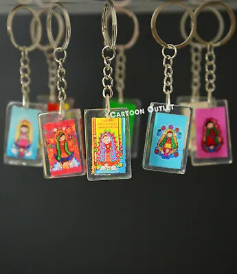 12 Virgencita Key Chain Guadalupe Recuerdos De Bautizo Communion Baptism Amber • $12.33