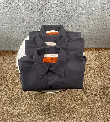 Red Kap Work Shirt Mechanic Short Sleeve Gray Size Large (Lot Of 3) 4 H3 • $29.74