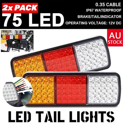 2x LED Tail Lights Stop Indicator Reverse 12V Ute Trailer Caravan Truck Boat AUS • $33.99