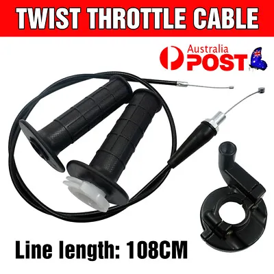 Twist Throttle Housing Hand Grip+1080MM Cable 110cc 250cc PIT PRO Quad Dirt Bike • $19.98