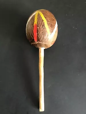 Vintage Maraca Hand Carved And Painted Made In Jamaica 9” • $16