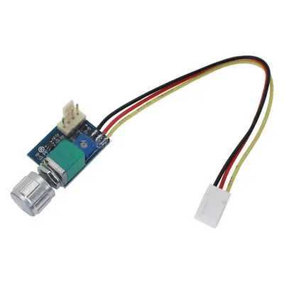 DC 12V Manual 4-wire PWM Fan Speed Controller With Knob Switch Fan Speed Control • £7.19