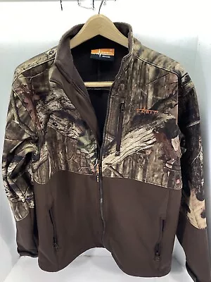 Habit Jacket Men Sz Medium Brown Camouflage Full Zip Mossy Oak Break Up Infinity • $26.95