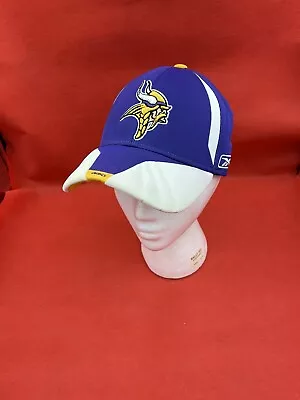 Minnesota Vikings Reebok Onfield  Purple White NFL Baseball Cap Hat Size M/L • $6.95