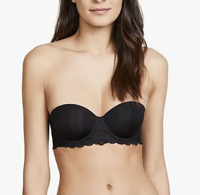 NWT  Calvin Klein Women's Seductive Comfort W/Lace Strapless Bra Black 32D • £23.74