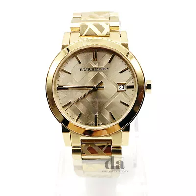 Burberry BU9038 Gold Ion-Plated Champagne Bracelet Quartz Unisex Watch • $194.50