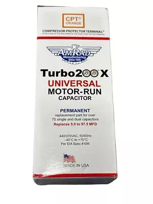 NEW Mars Turbo 200X Universal Motor Run Capacitor 12300 • $77.49