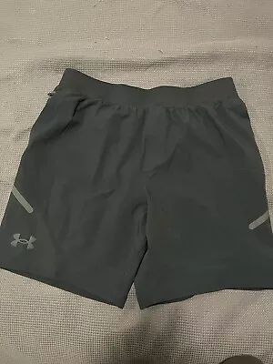 Under Armour Mens Shorts Size XL Black Logo Drawstring Elastic Waist Pockets • $14.95