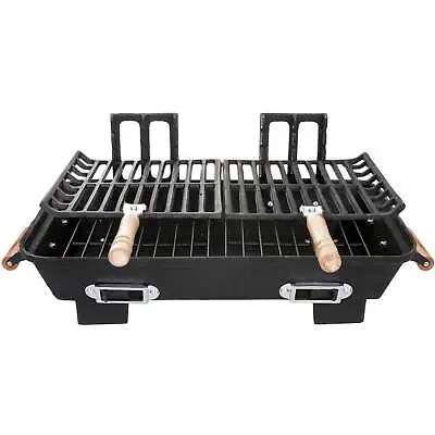 Marsh Allen Cast Iron Hibachi Tabletop Charcoal BBQ Grill • $52.99