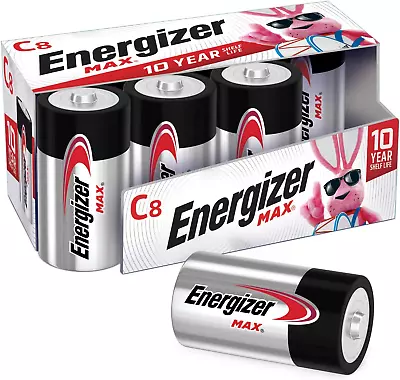 Energizer Max C Batteries Premium Alkaline C Cell Batteries (8 Pack) • $20.99