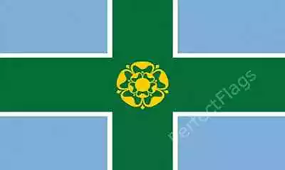 £4.25 • Buy DERBYSHIRE FLAG - DERBYSHIRE COUNTY FLAGS - Choose Size 3x2, 5x3, 8x5 Feet