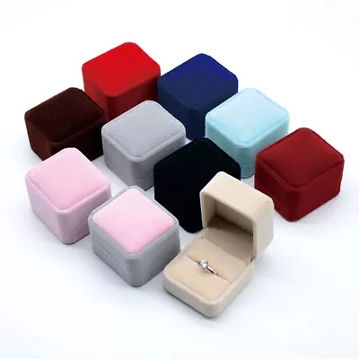 Velvet Ring Gift Boxes Jewelry Box Case For Ring Earring Romantic Wedding Ring • $1.99