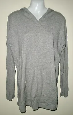 #C Miley Cyrus Hoodie Sweater Jacket L Gray Pullover • $5.99