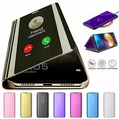 $12.12 • Buy Flip S-View Mirror Clear Case For Samsung Galaxy S23 S22 Ultra S21S20 Note20 A14