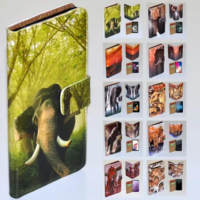 For Nokia Series Case - Elephant Theme Print Wallet Mobile Phone Case Cover #2 • $13.98